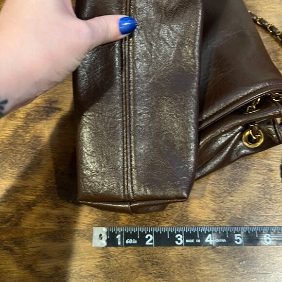 Designer inspired chocolate brown shoulder bag handbag purse - Picture 5 of 7